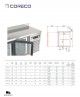 Mesa Fría 2 Puertas MRSV-150 Coreco