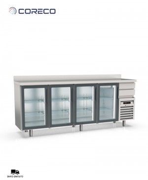 Mesa Fría 4 Puertas Cristal FMRV-250 Coreco