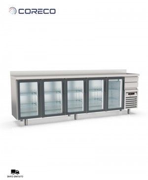 Mesa Fría 5 Puertas Cristal FMRV-300 Coreco
