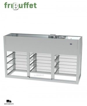 Vitrina Refrigerada 3 Niveles SSVSFCG6 Fribuffet Infrico
