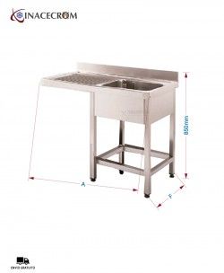 Fregadero Gama 500 Hueco Lavavajillas 1000x500 Inacecrom