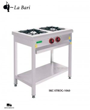 Cocina a gas 2 Fuegos Estante SKC-STROG-1060 La Bari
