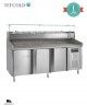 Mesa de Pizza con Vitrina de Ingredientes PT1300 + GVC38-200 Tefcold