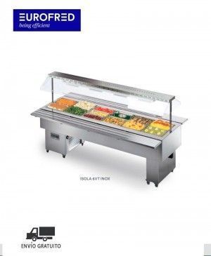 Expositor Gastrobuffet Isla Refrigera ISOLA 6VT INOX Eurofred