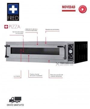 Horno Pizza Multiuso TRAYS GLASS 4 Fred