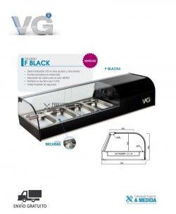 Vitrina Refrigerada Tapas 4 Cubetas F-BLACK VG