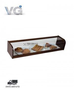 Vitrina Neutra Madera de Nogal Cristal Curvo MC-100 VG