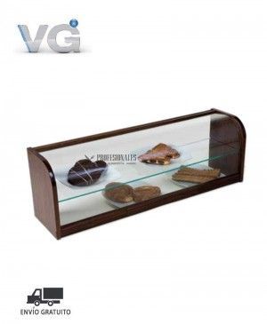 Vitrina Neutra Madera de Nogal Cristal Curvo MC-100 VG