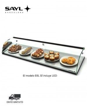 Vitrina Expositor Neutro Curvado Luz LED E6L Sayl Barcelona