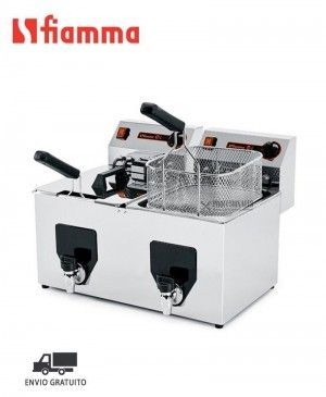 Freidora Eléctrico con Grifo FF-10+10-TR-NV Fiamma