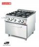 Cocina Gas Gastro-M 4 quemadores y horno 70/80CFG