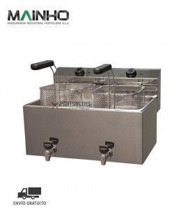 Freidora Eléctrica FRE-8+8V con grifo Mainho