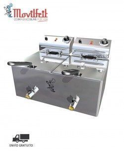 Freidora Eléctrica de Aceite FA8+8 Movilfrit