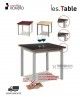 Mesa Plastificado en Color Aluminio M3510 Muebles Romero