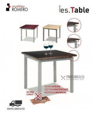 Mesa Plastificado en Color Aluminio M3510 Muebles Romero