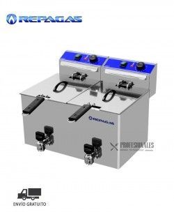 Freidora Profesional Eléctrica Fe-7+7/M Repagas