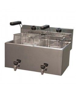 Freidora Eléctrica FRET-10+10V con grifo Mainho