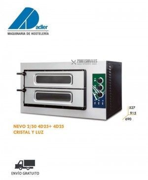 Horno Pizza NEVO 2/50 4D25+4D25 Unox ADLER