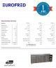 Bajomostrador 4 Puertas CT 840 Eurofred Mesa de Trabajo