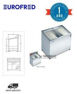 Congelador Tapas Cristal Inclinadas IC 500 SCE Eurofred