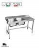 Fregadero Industrial Arriostrado FREIA 1200x600 Jundinox