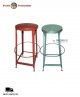 Taburete Metal Alto Vintage Perfil Peninsular