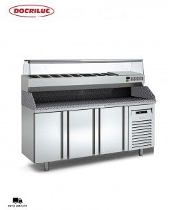 Mesa Fría Elaboración Pizza MP-70-180-R Docriluc