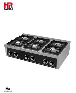 Cocina a Gas Sobremesa 6 Fuegos C6F900S Fainca HR