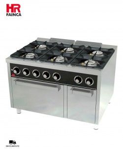 Cocina a Gas con Horno 6 Fuegos C6F900H Fainca HR