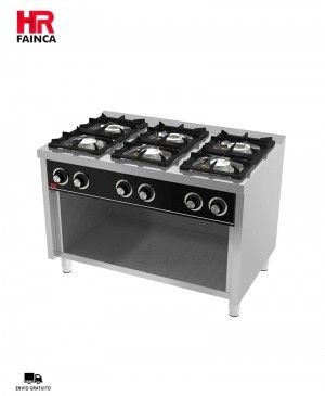 Cocina a Gas 6 Fuegos 750 Estante C6F750E HR