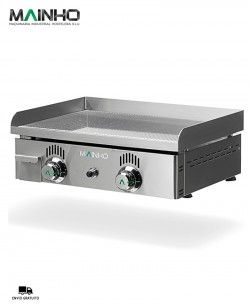 Plancha a Gas Semiranurada Cromo Duro NCRR-60N Mainho