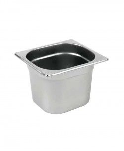 CUBETA DE ACERO INOXIDABLE GN 1/6 GASTRONORM 65mm