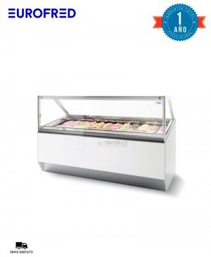 Vitrina de Heladería New Millennium 220 ST Cristal Recto Isa de Eurofred